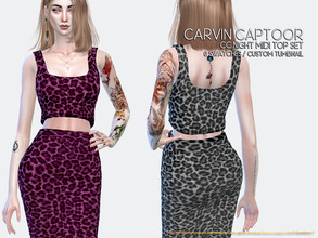 Sims 4 — CC.Night Midi Top Set by carvin_captoor — Created for sims4 Original Mesh All Lod 6 Swatches Don't Recolor And