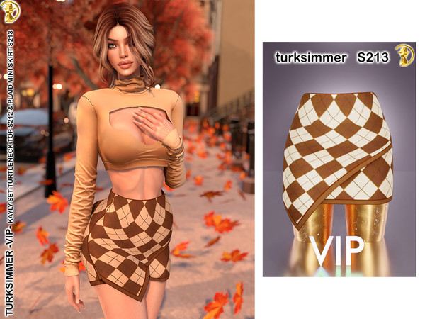 Sims 4 — [PATREON] Kayly Plaid Mini Skirt S213 by Daph's — 8 Swatches Compatible with HQ mod Works with all of skins