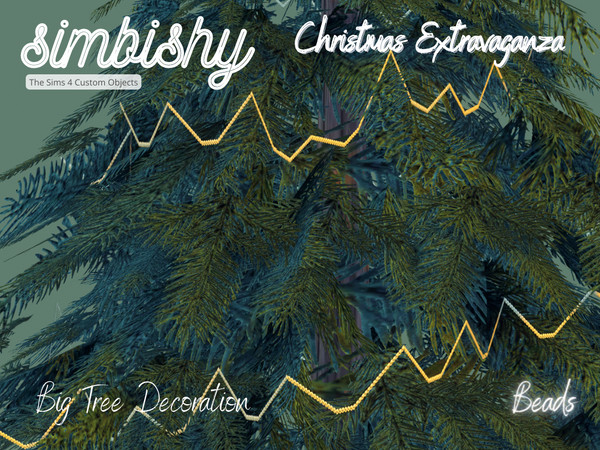 Sims 4 — Christmas Extravaganza - Big Tree Decoration BEADS by simbishy — Beads for your simmies' Christmas tree