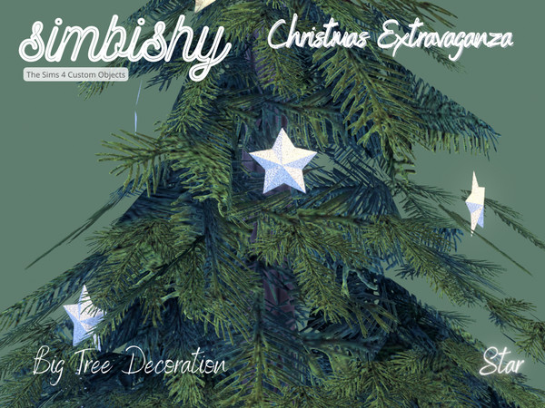 Sims 4 — Christmas Extravaganza - Big Tree Decoration STAR by simbishy — Stars for your simmies' Christmas tree