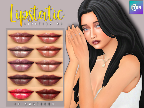 Sims 4 — Lipstatic Lipstick N1 by Learxfl — - 10 swatches - Base Game Compatible - HQ Compatible - Makeup Category