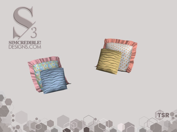 Sims 3 — Colors of Joy 2 Pillows by SIMcredible! — SIMcredibledesigns.com