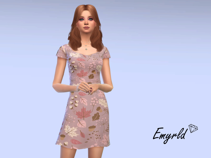 Sims 4 The Sims Resource | Pink Cottagecore Dress by TSR Creator