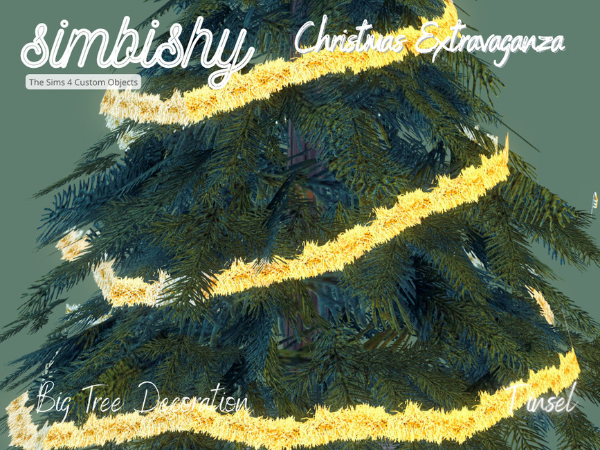 The Sims Resource Christmas Extravaganza Big Tree Decoration TINSEL