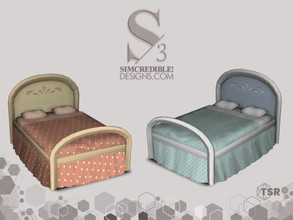 Sims 3 — Colors of Joy Double Bed by SIMcredible! — SIMcredibledesigns.com 