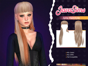 Sims 4 — Jynx (Hairstyle) by JavaSims — -Female -T/YA/A/E -40+ Colors -New Mesh! -Hat Compatible! -Custom Thumbnail