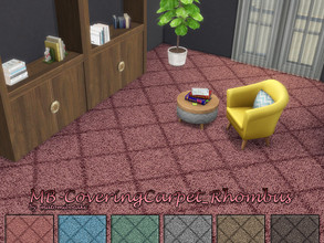 Sims 4 — Covering Carpet Rhombus by matomibotaki — MB-CoveringCarpet_Rhombus Fluffy soft carpet with a diamond pattern in