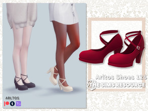 Sims 4 — Banding heels / 126 by Arltos — 13 colors. HQ compatible.