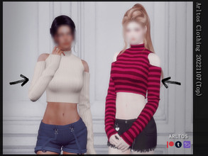 Sims 4 — Knit top / 20221107 by Arltos — 20 colors. HQ compatible.