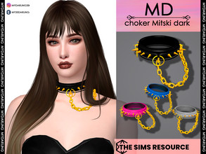 Sims 4 — choker mitski dark by Mydarling20 — new mesh base game compatible all lods all maps 6 colors