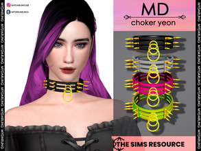 Sims 4 — choker yeon by Mydarling20 — new mesh base game compatible all lods all maps 6 colors