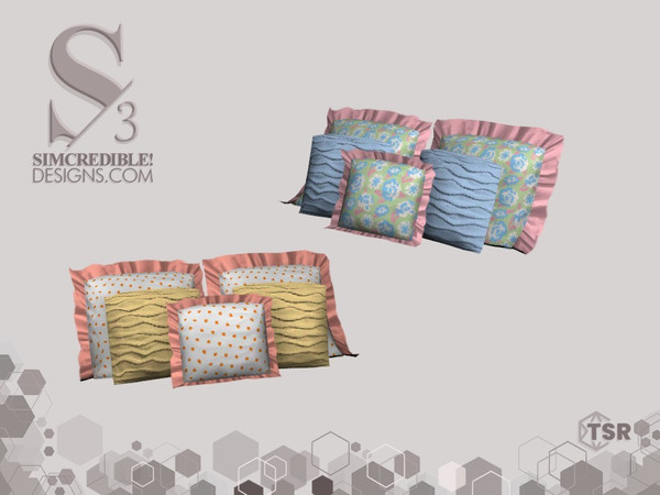 Sims 3 — Colors of Joy 5 Pillows by SIMcredible! — SIMcredibledesigns.com