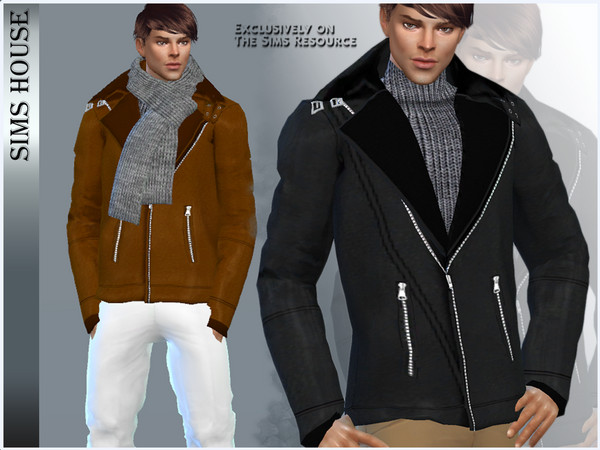 The Sims Resource - MEN'S JACKET WITH FUR