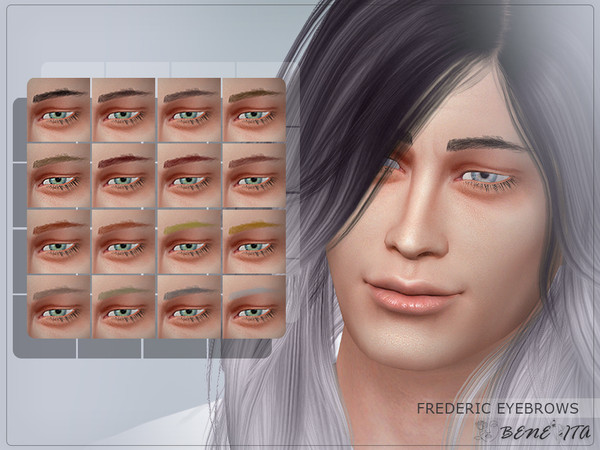 Sims 4 — Frederic Eyebrows [HQ] by Benevita — Frederic Eyebrows HQ Mod Compatible 16 Swatches For Male and Female (Teen -