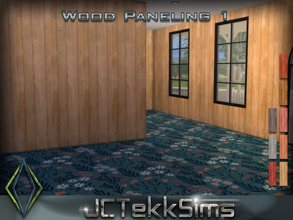 Sims 4 — Wood Paneling 1 by JCTekkSims — Created by JCTekkSims.