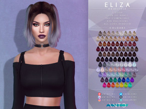 Sims 4 — [Patreon] Eliza - Hairstyle by Anto — Hair with pigtails Thank you so much for downloading my hairstyle. <3