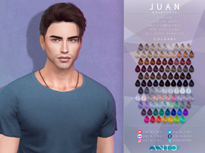 Sims 4 — [Patreon] Juan - Hairstyle by Anto — Short hairstyle Thank you so much for downloading my hairstyle. <3 If