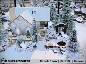 Sims 4 — Creek Snow by Bozena — The house is located in the Copperdale . Have fun Lot: 30 x 30 Value: $ 48 890 Lot type: