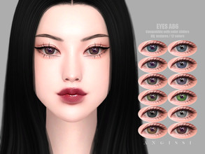 Sims 4 — EYES A86 by ANGISSI — *PREVIEWS MADE USING HQ MOD *Facepaint category *12 colors *Sliders compatible *HQ mod
