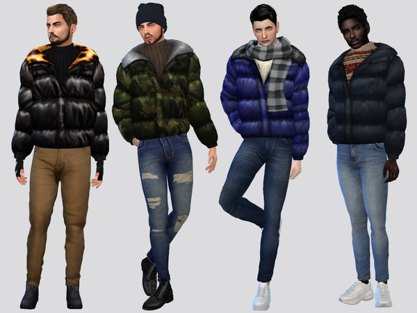The Sims Resource - Khalil Puff Jacket