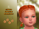 Sims 4 — Choco Cookie Earrings for Toddlers by simlasya — All LODs New mesh For toddlers 5 swatches HQ compatible Custom