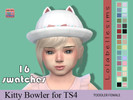 Sims 4 — Lolabellesims TS4 Toddler Kitty Bowler Hat by LolabelleSims — A kitty hat for the littles. 
