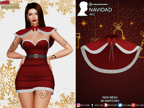 Sims 4 — Navidad (Acc) by Beto_ae0 — Christmas accessory, it is located in the hats section and is not compatible with