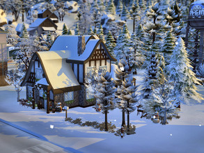 Sims 4 — snowy cottage no cc by sgK452 — If I had to build a small house I think it would be like this one, simple and