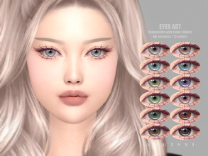 Sims 4 — EYES A87 by ANGISSI — *PREVIEWS MADE USING HQ MOD *Facepaint category *12 colors *Sliders compatible *HQ mod