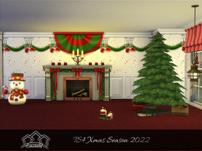 Sims 4 — TS4Xms2022_wall 1 by Emerald — Here's wishing you all, TSR staff and simmies a Merry Christmas and a Happy New