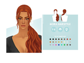 Sims 4 — Mora Hairstyle by simcelebrity00 — Created for: The Sims 4 Creator Terms of Use Hello Simmers! Romantisize your