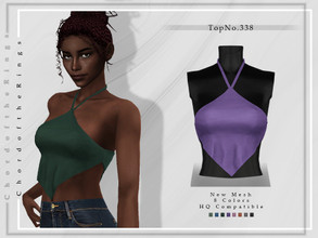 Sims 4 — Top No.338 by ChordoftheRings — ChordoftheRings Top No.338 - 8 Colors - New Mesh (All LODs) - All Texture Maps -