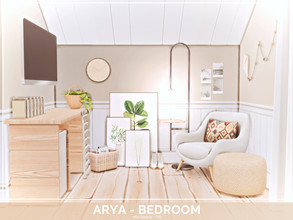 Sims 4 — Arya Bedroom - TSR only CC by Mini_Simmer — Room type: Bedroom Size: 5x5 Price: $8,426 Wall Height: Short
