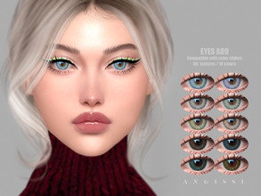 Sims 4 — EYES A89 by ANGISSI — *PREVIEWS MADE USING HQ MOD *Facepaint category *10 colors *Sliders compatible *HQ mod