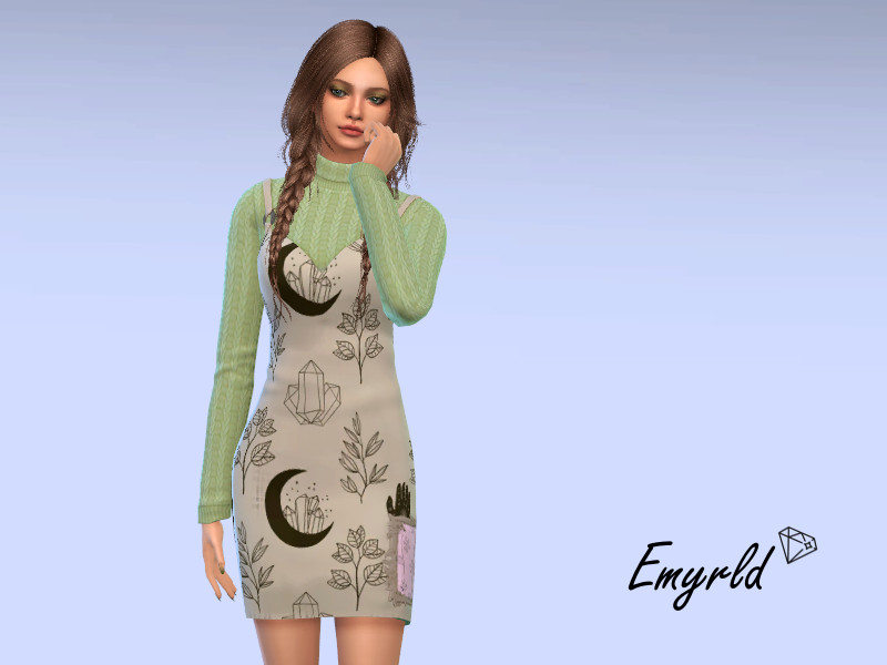 Sims 4 The Sims Resource | Fairycore Sweater Dress (requires Werewolves) by TSR Creator
