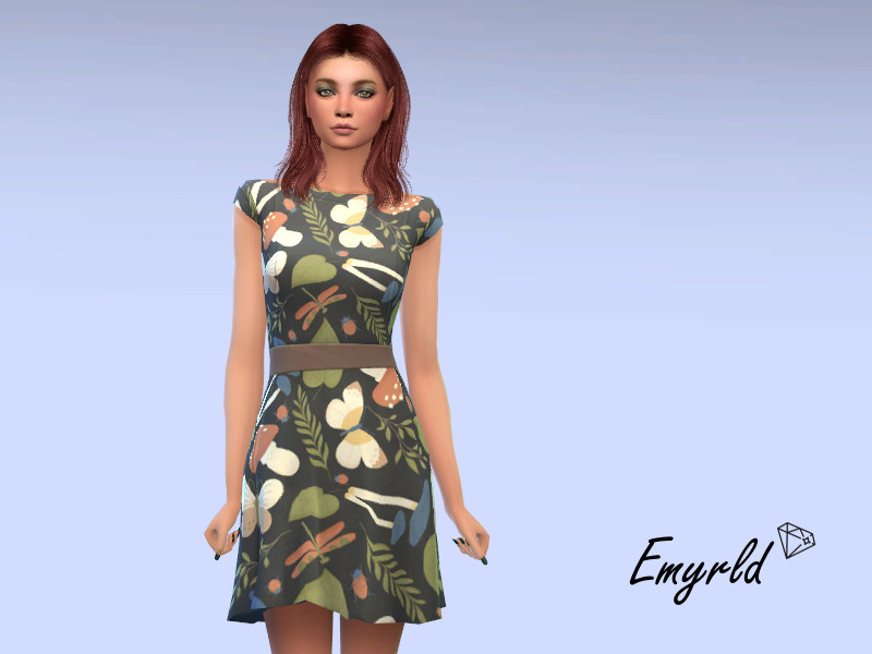 Sims 4 The Sims Resource | Elegant Cottagecore Dress (requires City Living) by TSR Creator