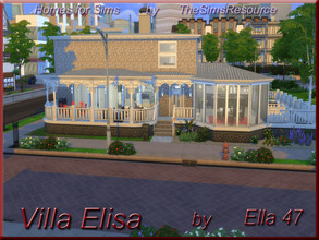 Sims 4 — Villa Elisa by ella47 — Villa Elisa Is nice cosy home for your Sims Nice Kitchen, Living and Dining,