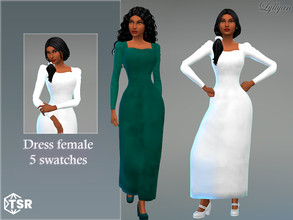 Sims 4 — Dress Miranda  by LYLLYAN — Dress in 5 swatches All Lods Custom thumbnail All Texture Maps Base game