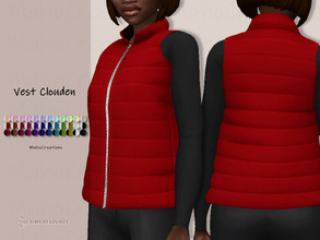 Sims 4 — Vest Clouden by MahoCreations — This vest with long-sleeved shirt warms very well on cold days. new mesh