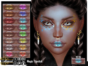 Sims 4 — Magic Lipstick by EvilQuinzel — Magical lipstick in 16 swatches. - Lipstick category; - Female and male; - Teen
