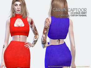 Sims 4 — mxlix Skirt by carvin_captoor — Created for sims4 Original Mesh All Lod 6 Swatches Don't Recolor And Claim you