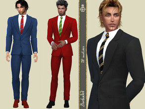 Sims 4 — New Year's Eve 2022 Suit  by Birba32 — Formal suit in the most elegant colors, with a touch of Christmas Spirit