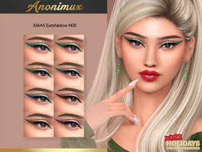 Sims 4 — XMAS Eyeshadow N02 by Anonimux_Simmer — - 8 Shades - Compatible with the color slider - BGC - HQ - Thanks to all