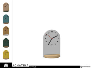 Sims 4 — Achatina Table Clock by wondymoon — - Achatina Office - Table Clock - Wondymoon|TSR - Creations'2022