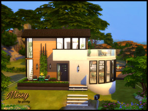 Sims 4 — Missy by Sparky — Small, modern, family home, has 2 bedrooms, main floor open-concept kitchen, dinning and