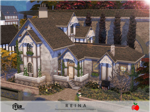Sims 4 — Reina - no cc by melapples — a lovely family home decorated for the holidays. first floor: living room, dining