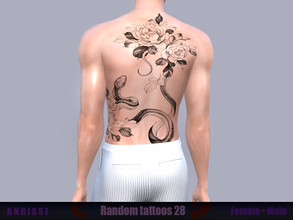 Sims 4 — Random tattoos 28 by ANGISSI — *PREVIEWS MADE USING HQ MOD * HQ compatible * Female + Male * Works with all