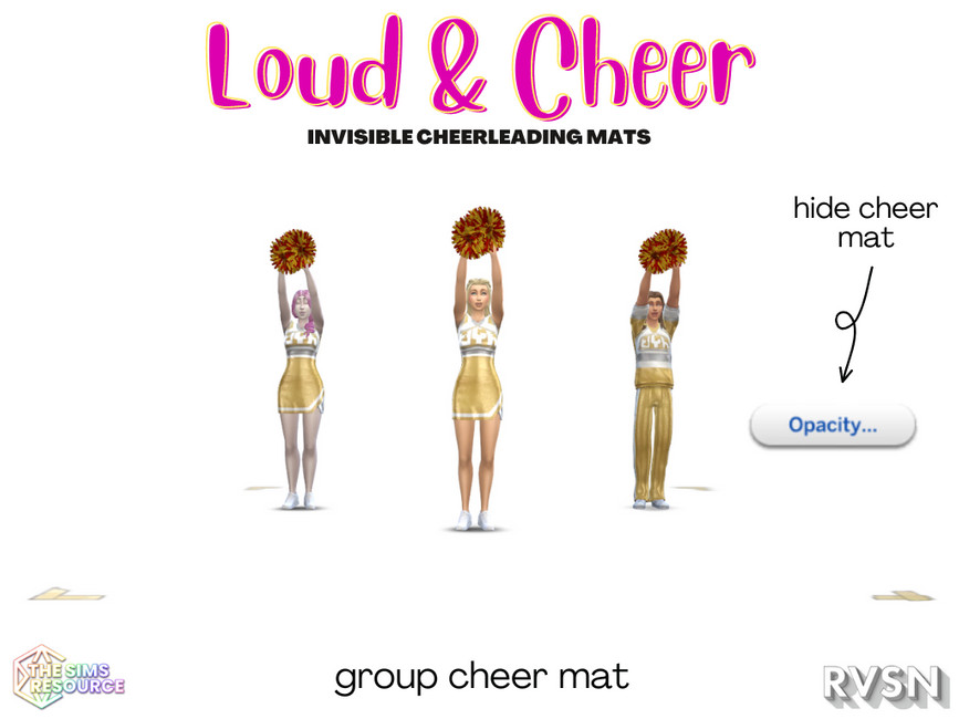 The Sims Resource Scripted Patreon Loud And Cheer Invisible Group Mat