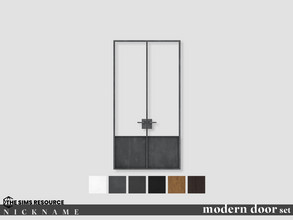 Sims 4 — modern door windows set_double door M by NICKNAME_sims4 — modern door windows set 12 package files. modern door