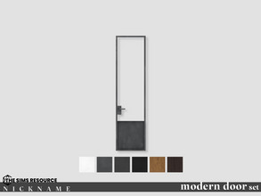 Sims 4 — modern door windows set_single door M by NICKNAME_sims4 — modern door windows set 12 package files. modern door